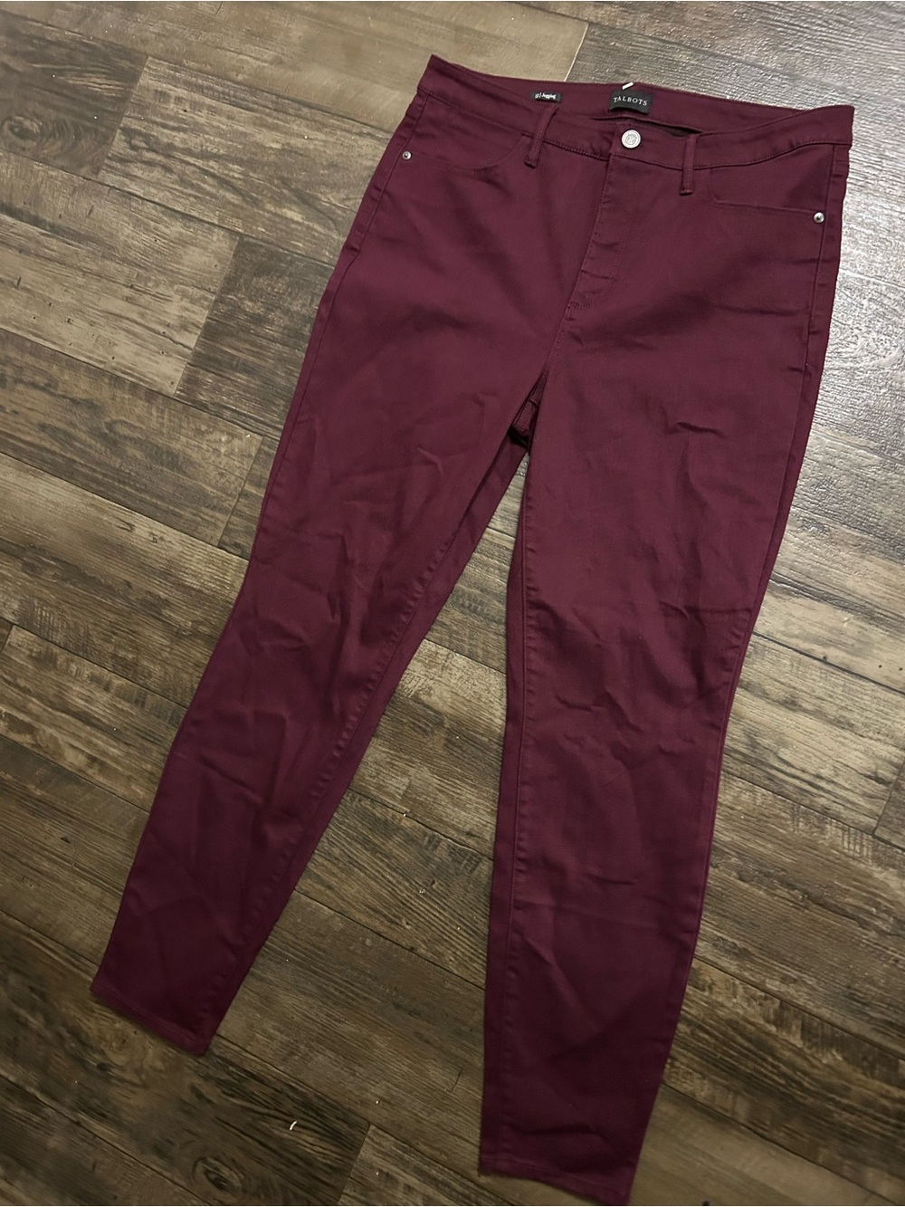 Talbots Men's Burgundy Slim Chinos
